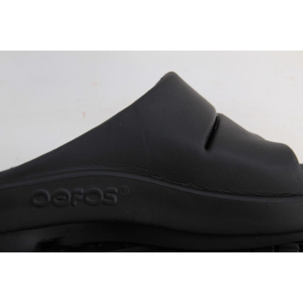 Oofos OOAHH Sandals Unisex Recovery Slide Shoes Black Unisex Mens 10 - Picture 10 of 16